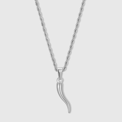 Italian Horn Silver Pendant