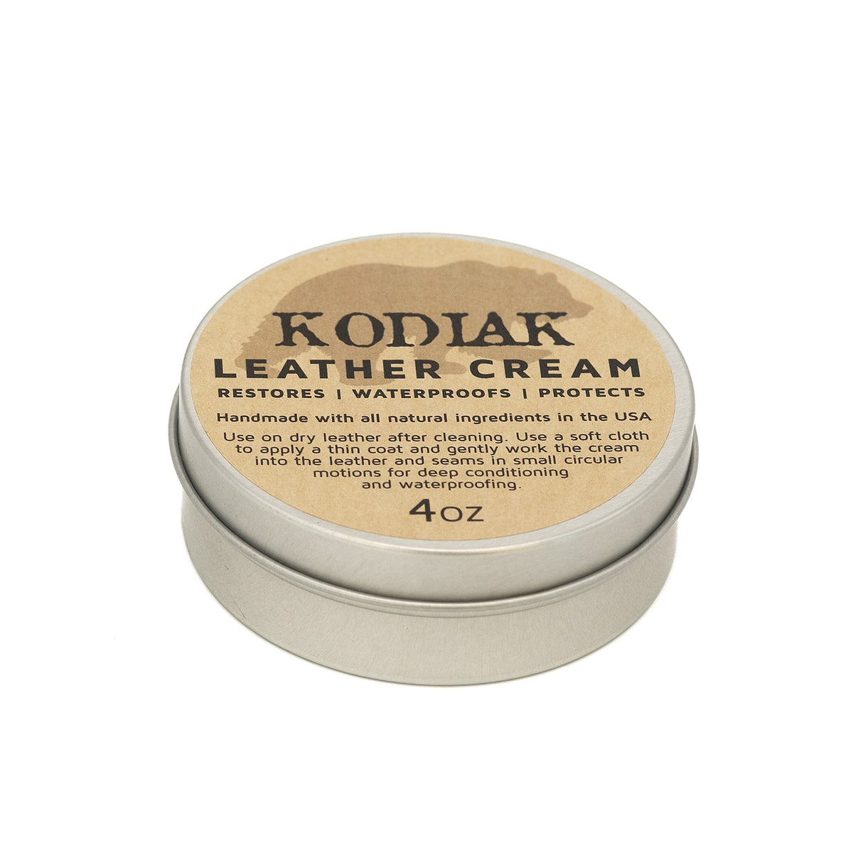 Kodiak Leather Cream - 4 oz. Tin