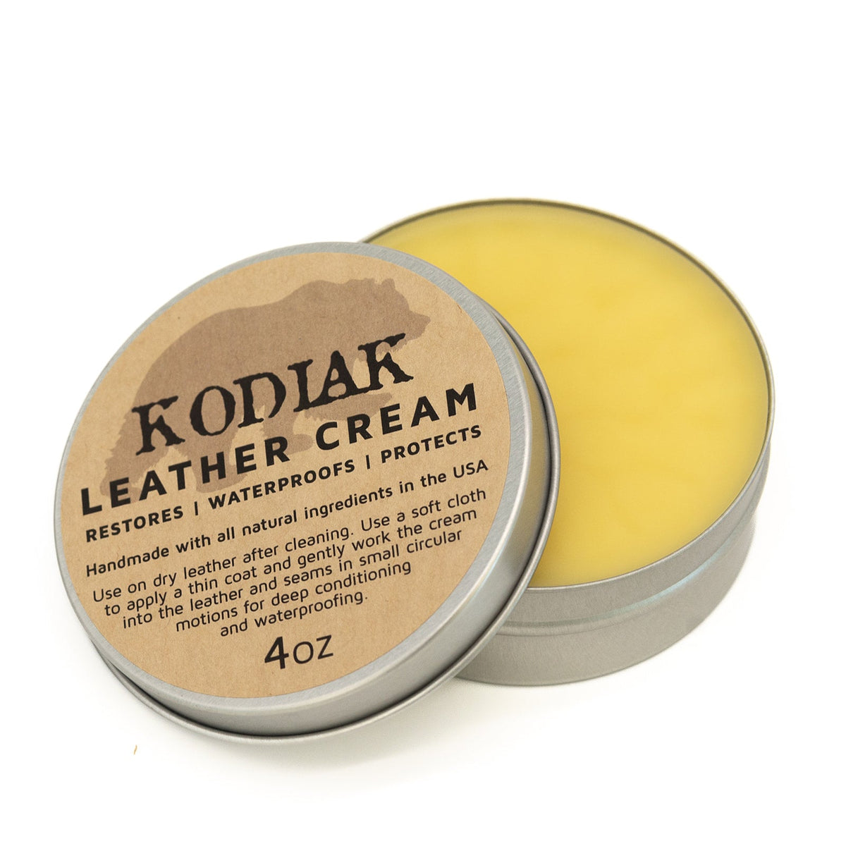 Kodiak Leather Cream - 4 oz. Tin