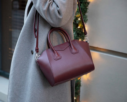 Lorenza Medium Women’s Leather Bag – Genuine Leather Handbag for Everyday Elegance | Minimal &amp; Handcrafted