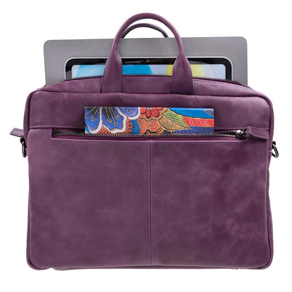 Apollo Leather Business Briefcase / Laptop Case 14"
