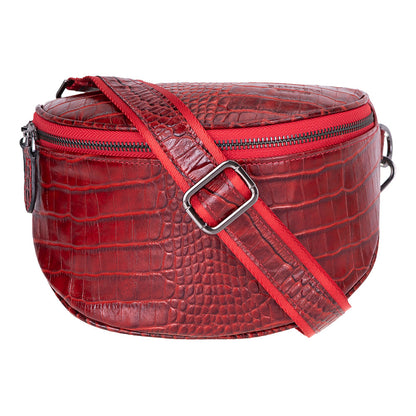 Alora Leather Bag – Croc-Embossed Leather Men &amp; Women Crossbody &amp; Belt Bag for Everyday Elegance | Minimal &amp; Handcrafted