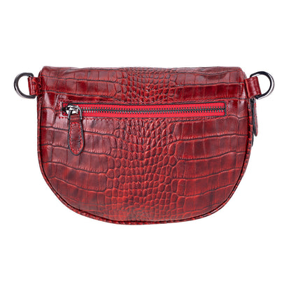 Alora Leather Bag – Croc-Embossed Leather Men &amp; Women Crossbody &amp; Belt Bag for Everyday Elegance | Minimal &amp; Handcrafted
