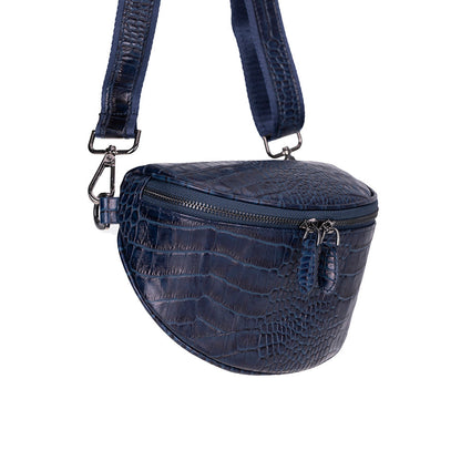 Alora Leather Bag – Croc-Embossed Leather Men &amp; Women Crossbody &amp; Belt Bag for Everyday Elegance | Minimal &amp; Handcrafted