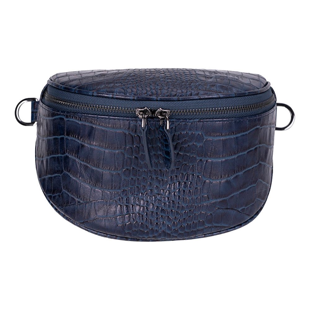 Alora Leather Bag – Croc-Embossed Leather Men &amp; Women Crossbody &amp; Belt Bag for Everyday Elegance | Minimal &amp; Handcrafted