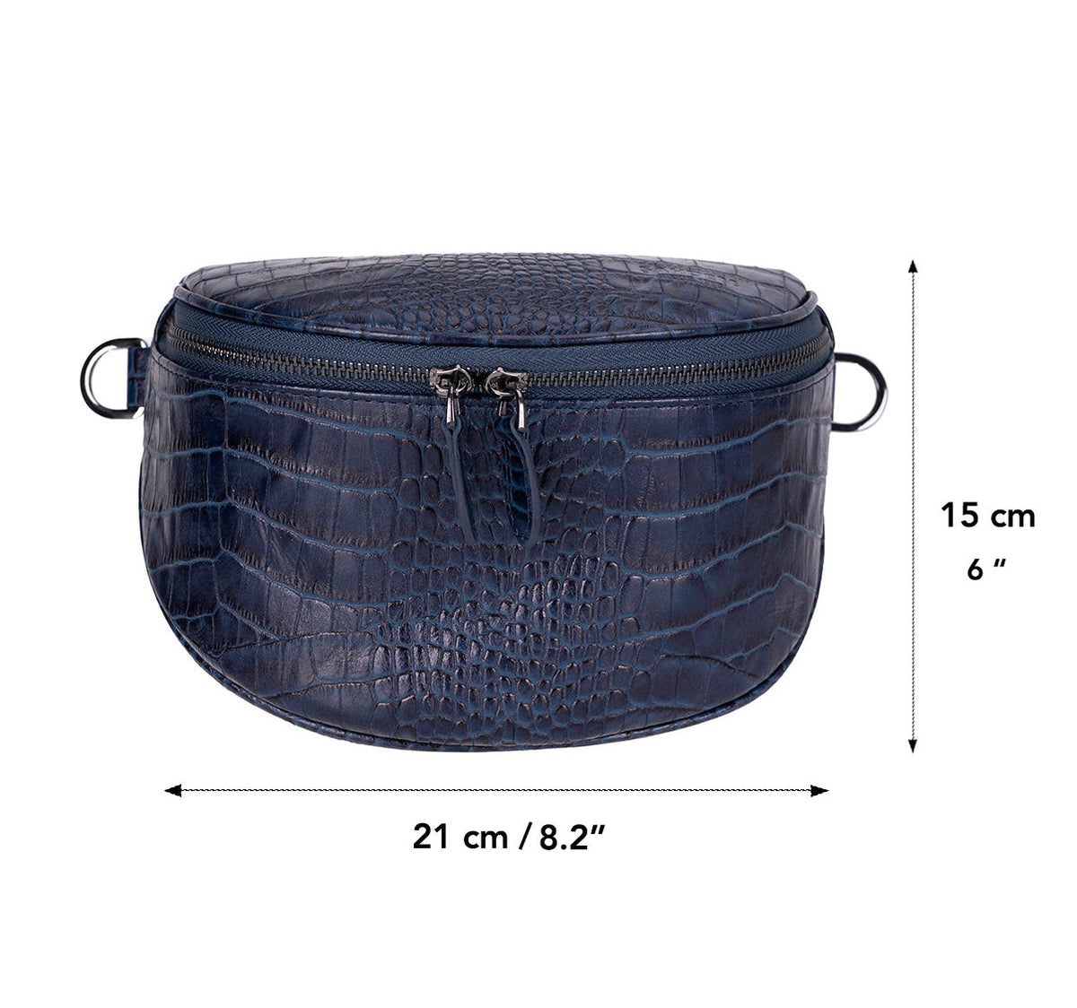 Alora Leather Bag – Croc-Embossed Leather Men &amp; Women Crossbody &amp; Belt Bag for Everyday Elegance | Minimal &amp; Handcrafted