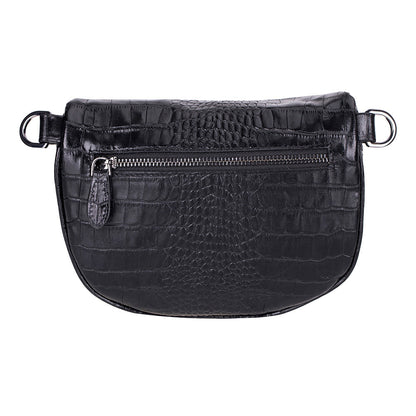 Alora Leather Bag – Croc-Embossed Leather Men &amp; Women Crossbody &amp; Belt Bag for Everyday Elegance | Minimal &amp; Handcrafted