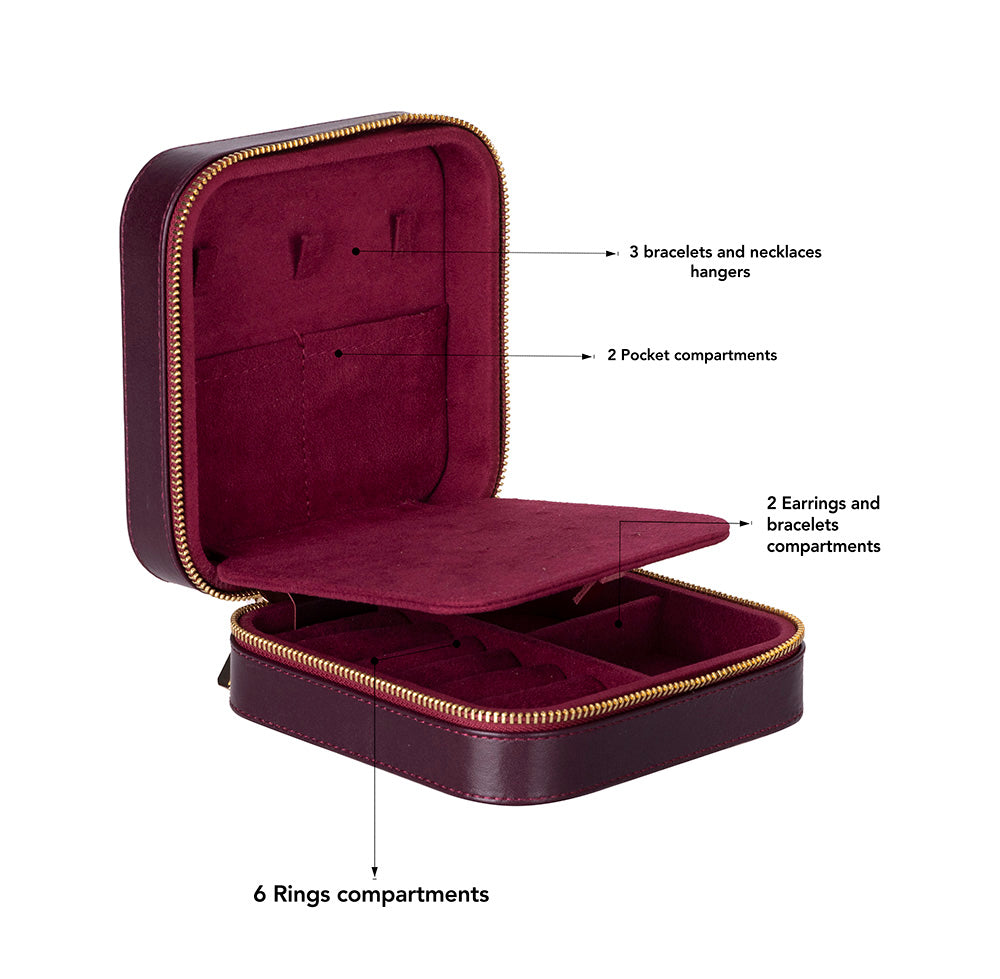 Amanda Leather Jewelry Box, Large