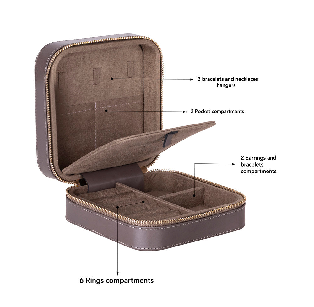 Amanda Leather Jewelry Box, Large