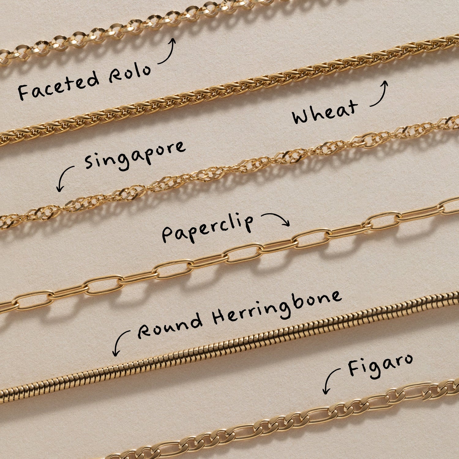 Singapore Chain Charm &amp; Layering Necklace