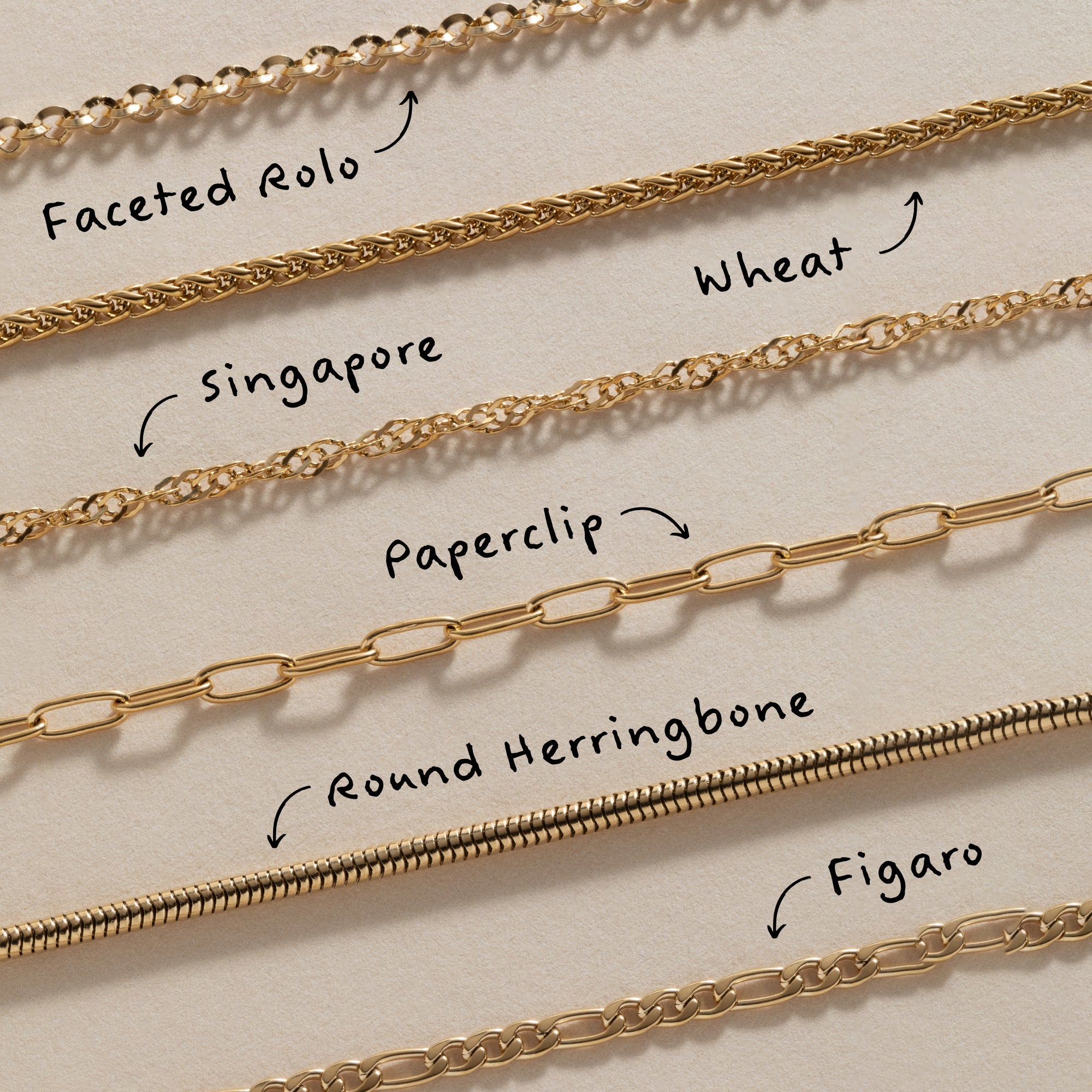 Wheat Chain Charm &amp; Layering Necklace