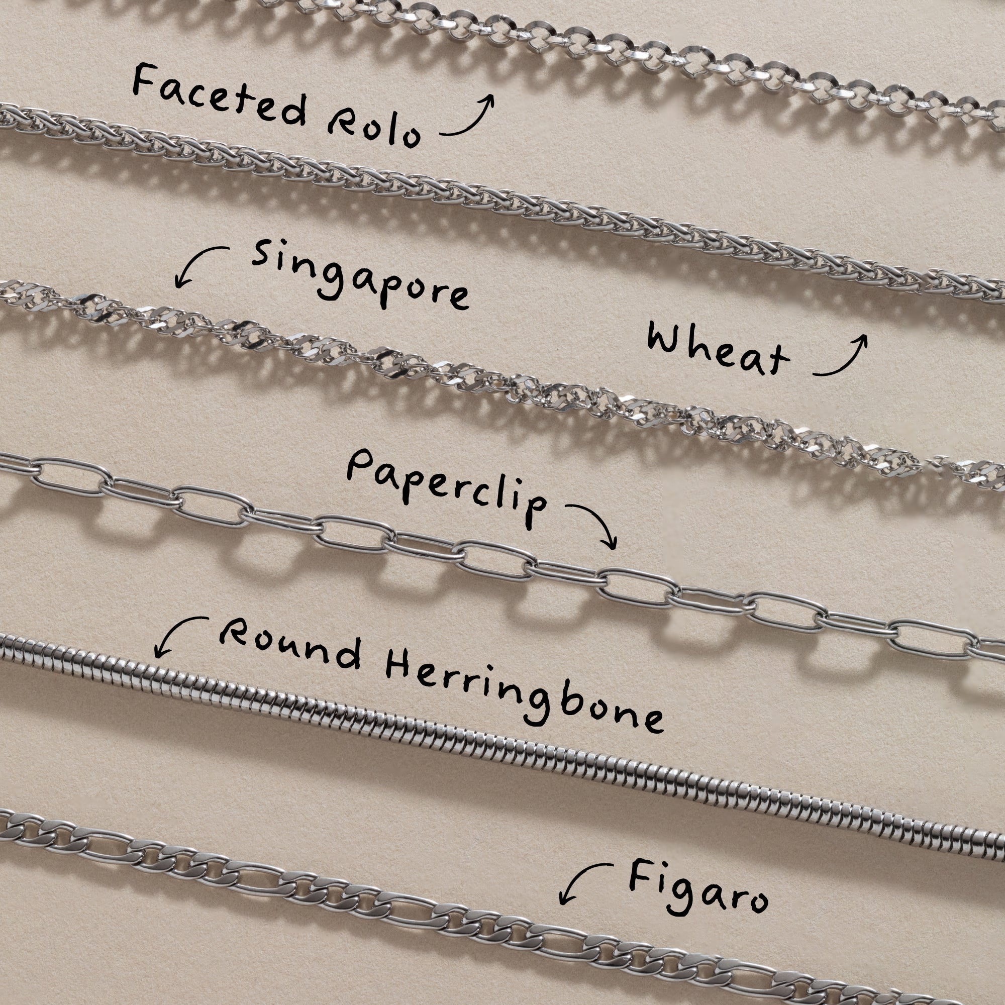 Round Herringbone Charm &amp; Layering Necklace