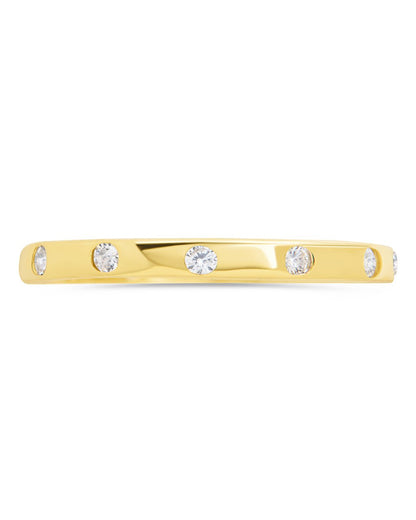Sterling Silver Mindy CZ Studded Ring