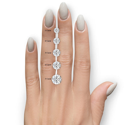 Round Brilliant Lab Grown Diamond Channel Setting Engagement Ring (F/VS) in 14K White Gold