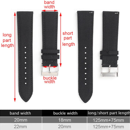 Motorola Moto Nylon Quick Release Watch Band Sailcloth Strap
