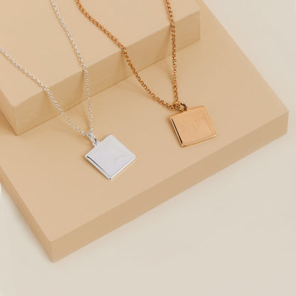 Square Charm Necklace, 21&