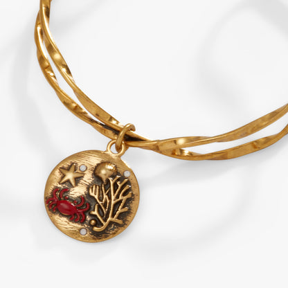 Sea Scene Twisted Cuff