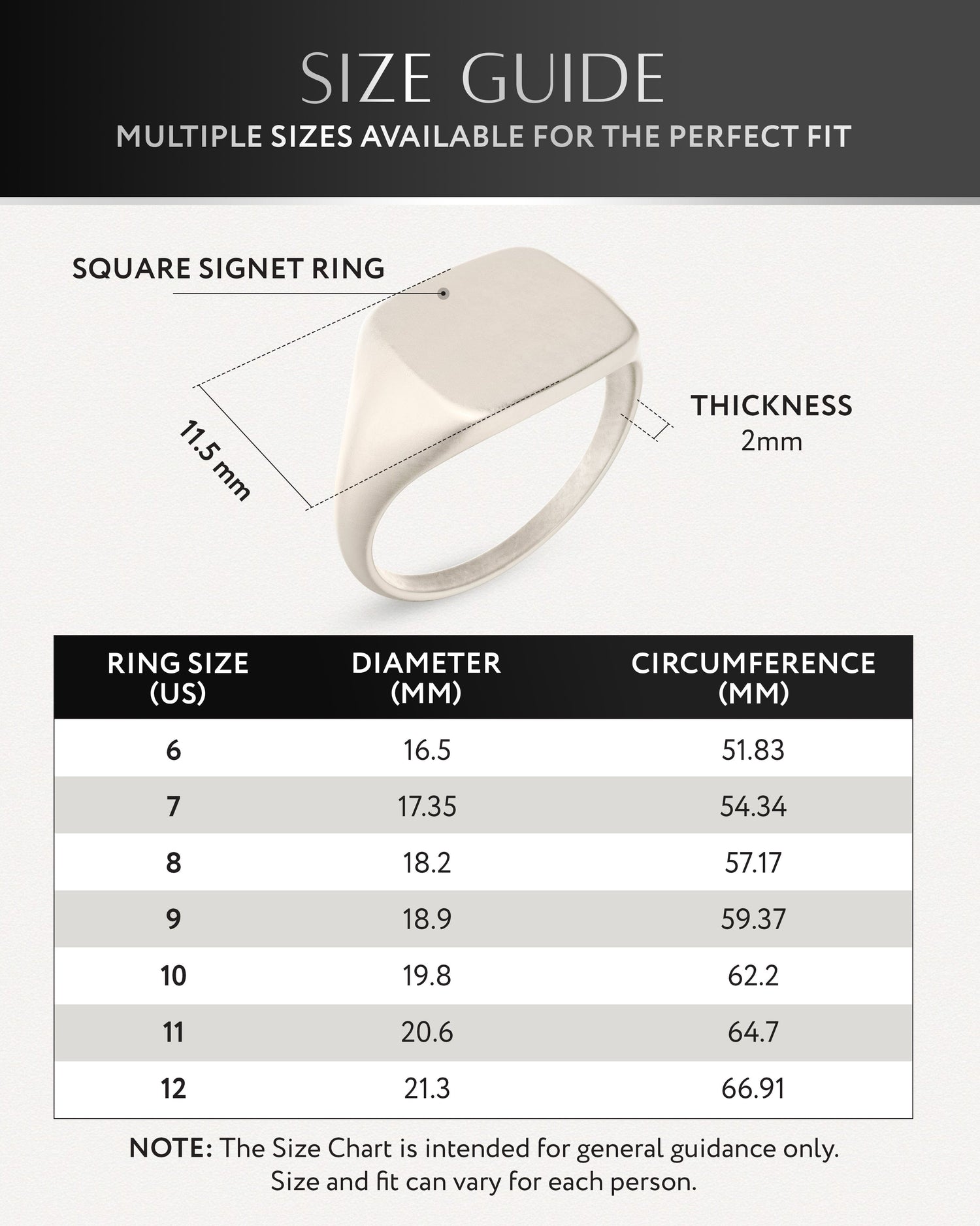 Square Signet Rings (Oxidized)