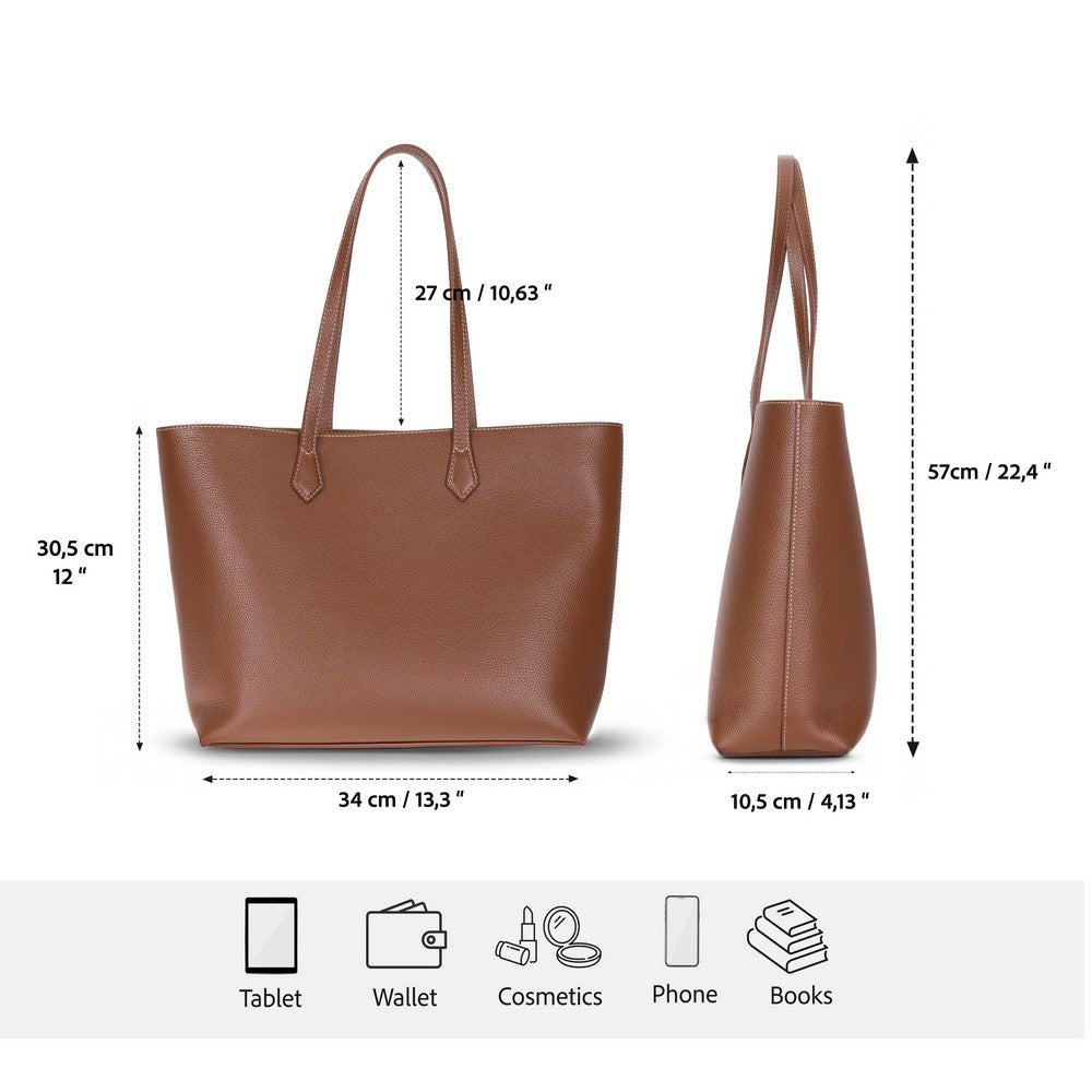 Solea Women’s Leather Bag – Genuine Leather Women’s Tote Shoulder Bag for Everyday Use | Minimal &amp; Handcrafted