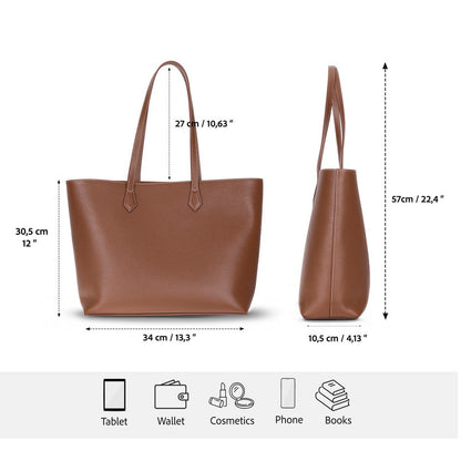 Solea Women’s Leather Bag – Genuine Leather Women’s Tote Shoulder Bag for Everyday Use | Minimal &amp; Handcrafted