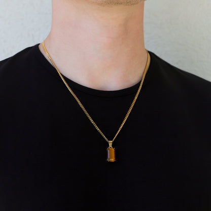 Tiger Eye Stone Necklace Set