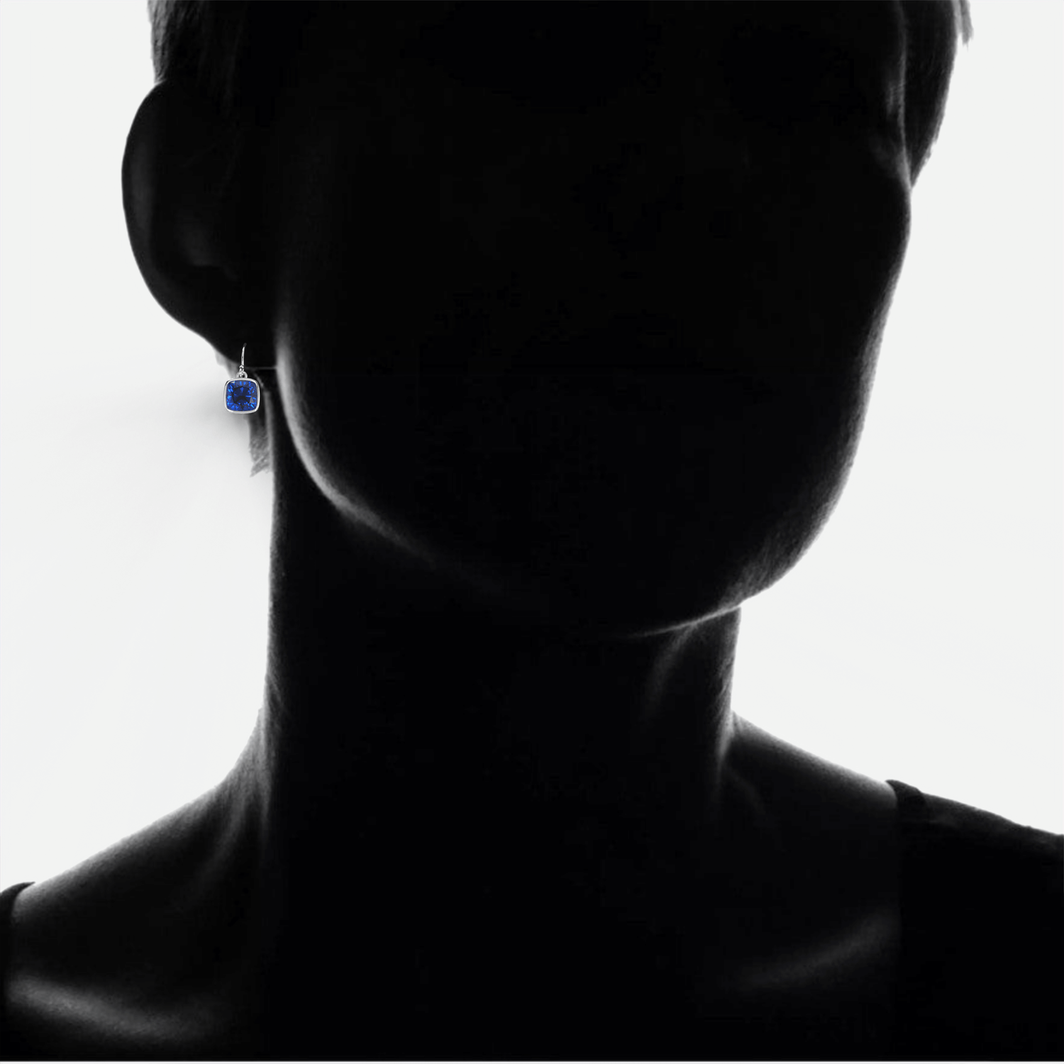 2 Pair Pack: 9.00 CTW Cushion Cut Created Blue Sapphire &amp; Emerald Drop Earrings – Available in .925 Sterling Silver or 14kt Yellow Gold Over .925 – 8mm Square Gems