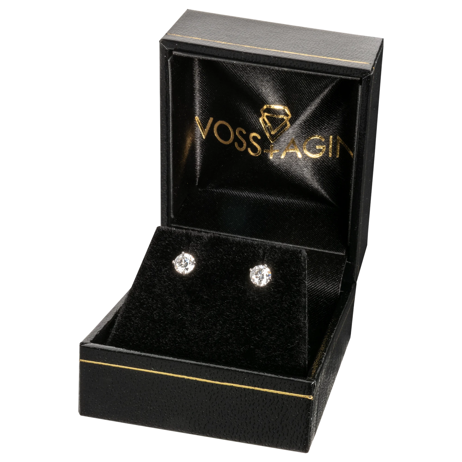 AGI Certified 2.00 CTW Lab Grown Diamond (G/VS) Stud Earrings in 14K Yellow or White Gold