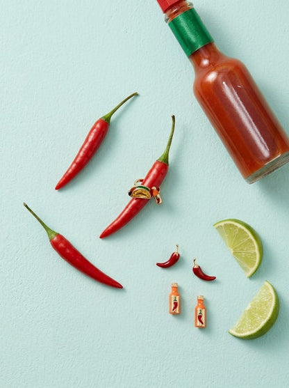 Taco Hot Sauce &amp; Pepper Stud Set