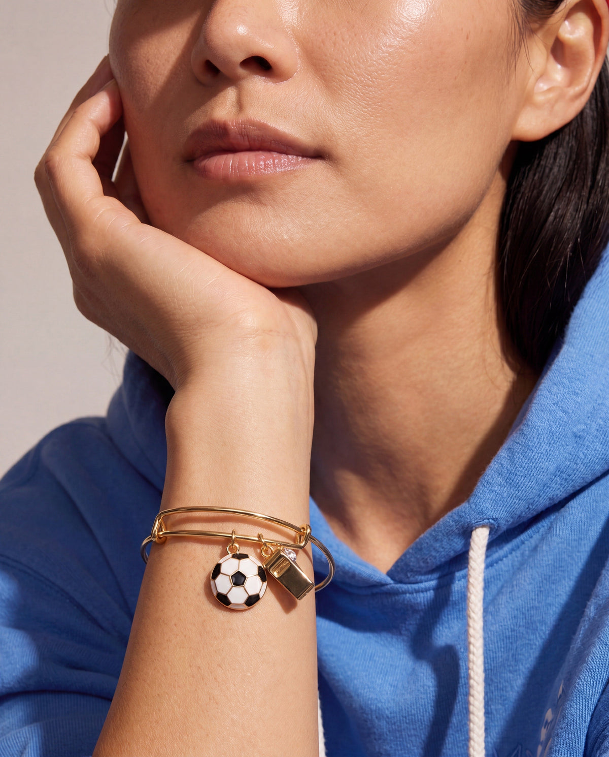 Soccer &amp; Whistle Charm Bangle