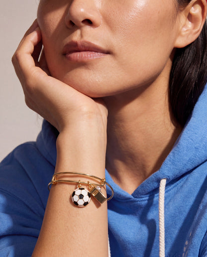 Soccer &amp; Whistle Charm Bangle