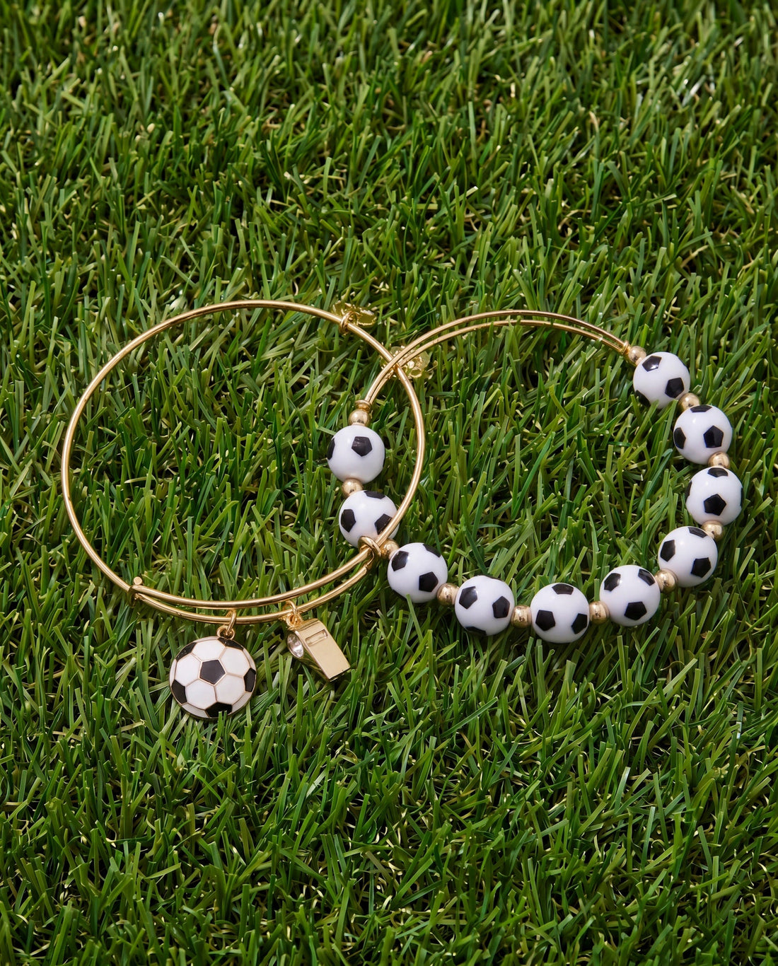 Soccer &amp; Whistle Charm Bangle
