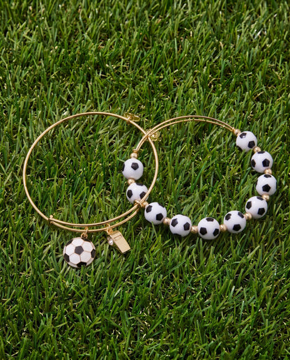 Soccer &amp; Whistle Charm Bangle