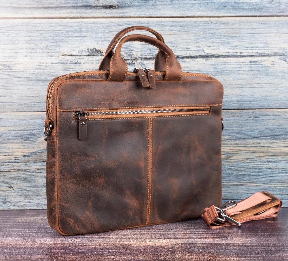 Apollo Leather Business Briefcase / Laptop Case 14"