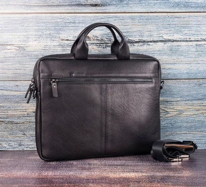 Apollo Leather Business Briefcase / Laptop Case 14"