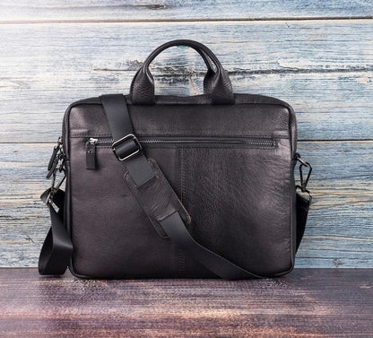 Apollo Leather Business Briefcase / Laptop Case 16"