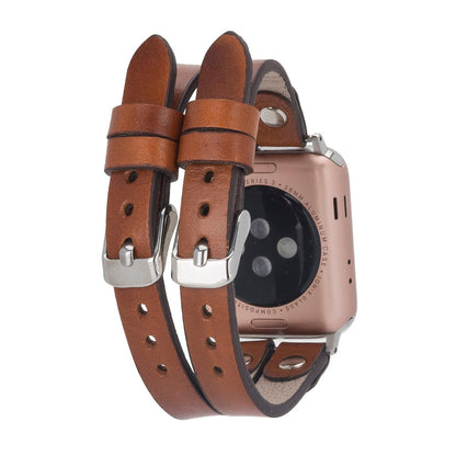 Durham Ely Leather Apple Watch Double Band