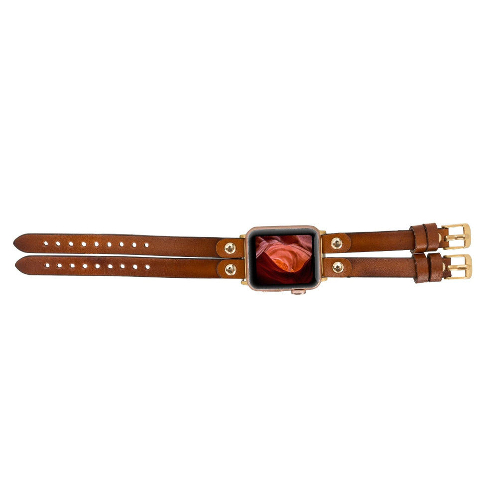 Durham Ely Leather Apple Watch Double Band