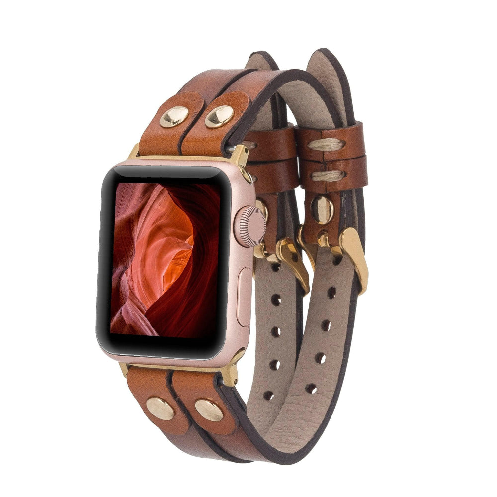 Durham Ely Leather Apple Watch Double Band