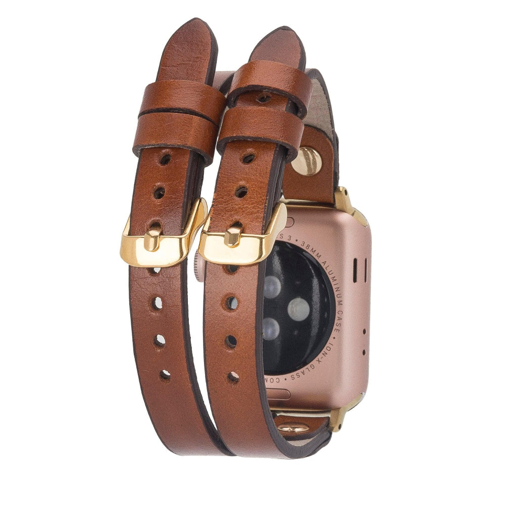 Durham Ely Leather Apple Watch Double Band