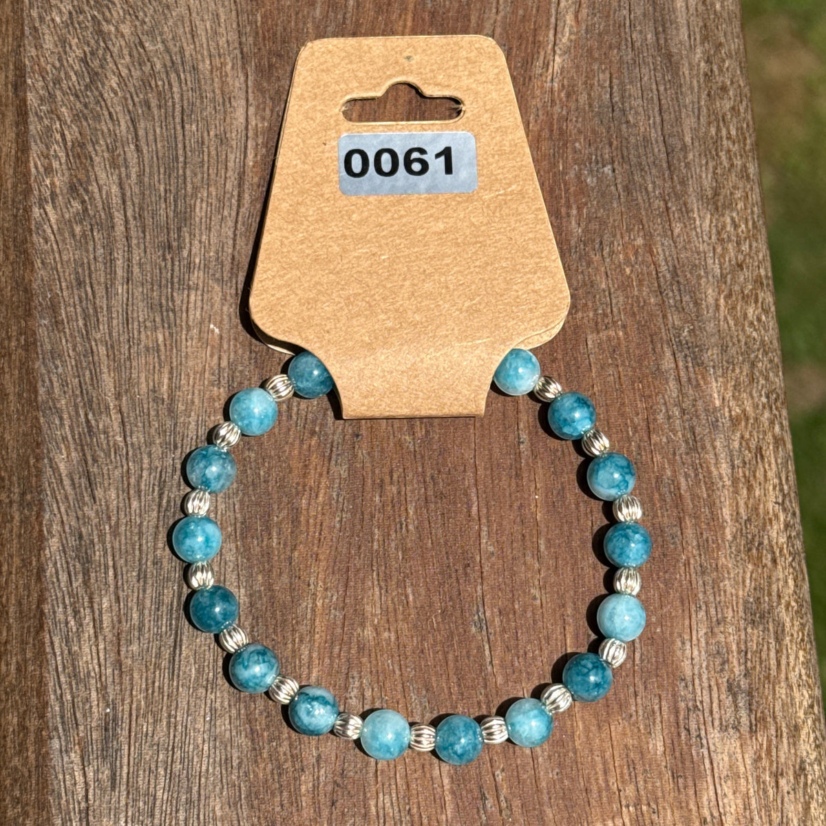Ocean Blue Larimar and Sterling Silver Bracelet