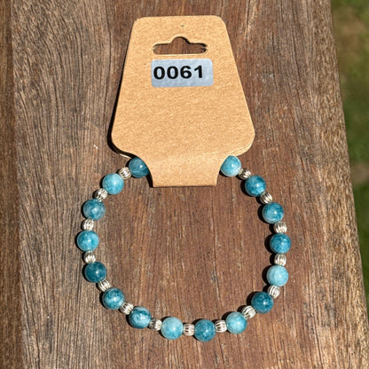 Ocean Blue Larimar and Sterling Silver Bracelet