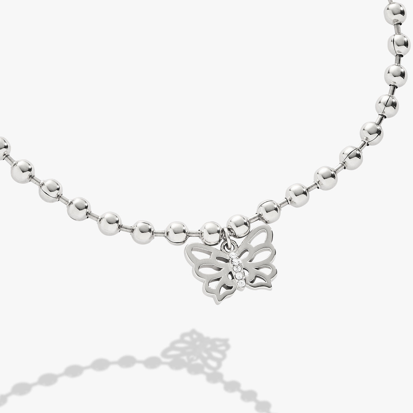 Butterfly Ball Chain Bracelet