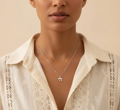 Dainty Chai Hebrew Necklace in Sterling Silver 