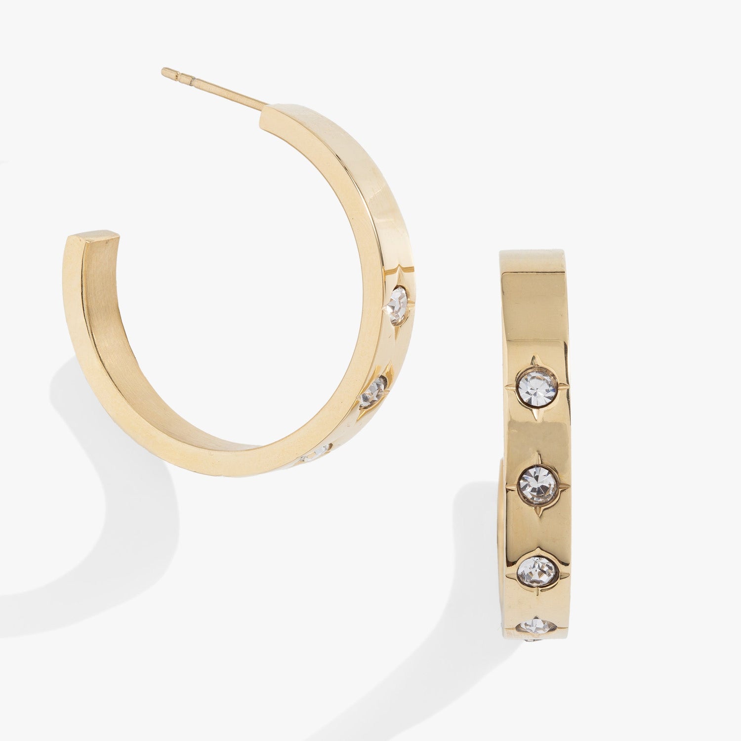 Crystal Accent Hoop