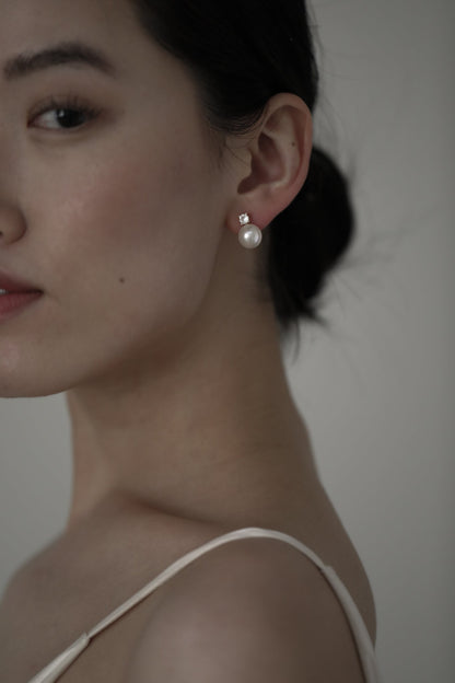 Crystal Pearl Stud Earrings