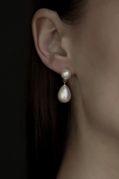 Pearl Double Drop Earrings