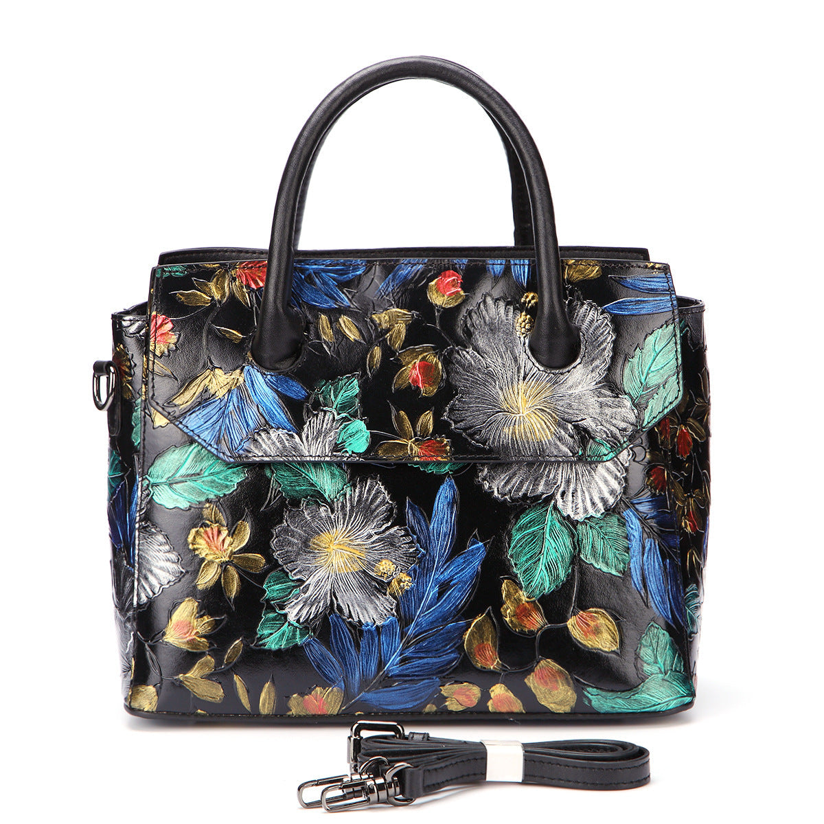 First Layer Cowhide Fashion Hand-painted Women&