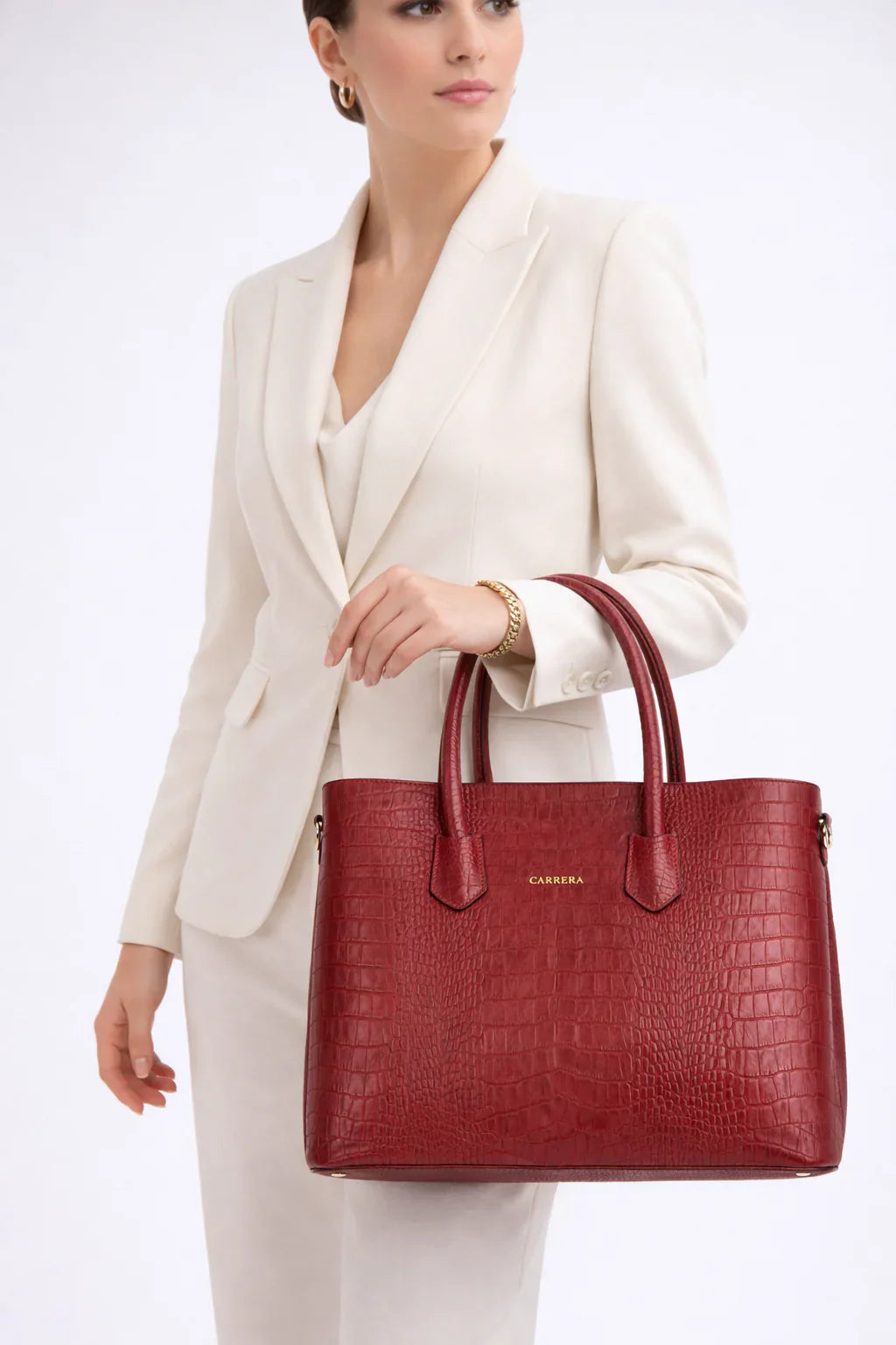 Carrera Novelya Women’s Leather Bag – Full-Grain Calf Leather Top Handle Bag for Elevated Everyday Carry | Minimal &amp; Handcrafted