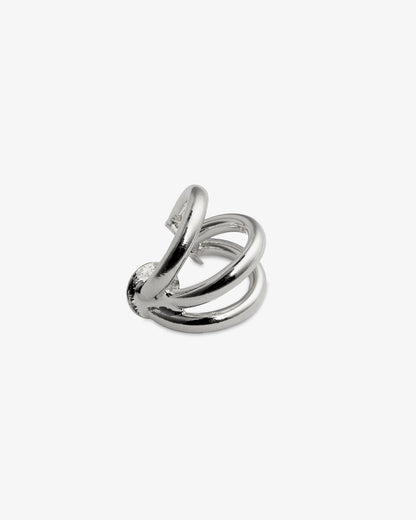 Ellen Sculptural Triple Loop Gold Ear Cuff
