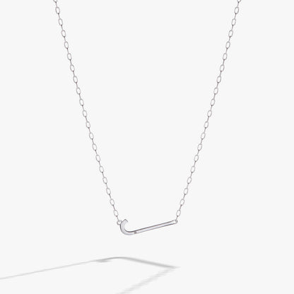 Initial J Precious Elongated Necklace